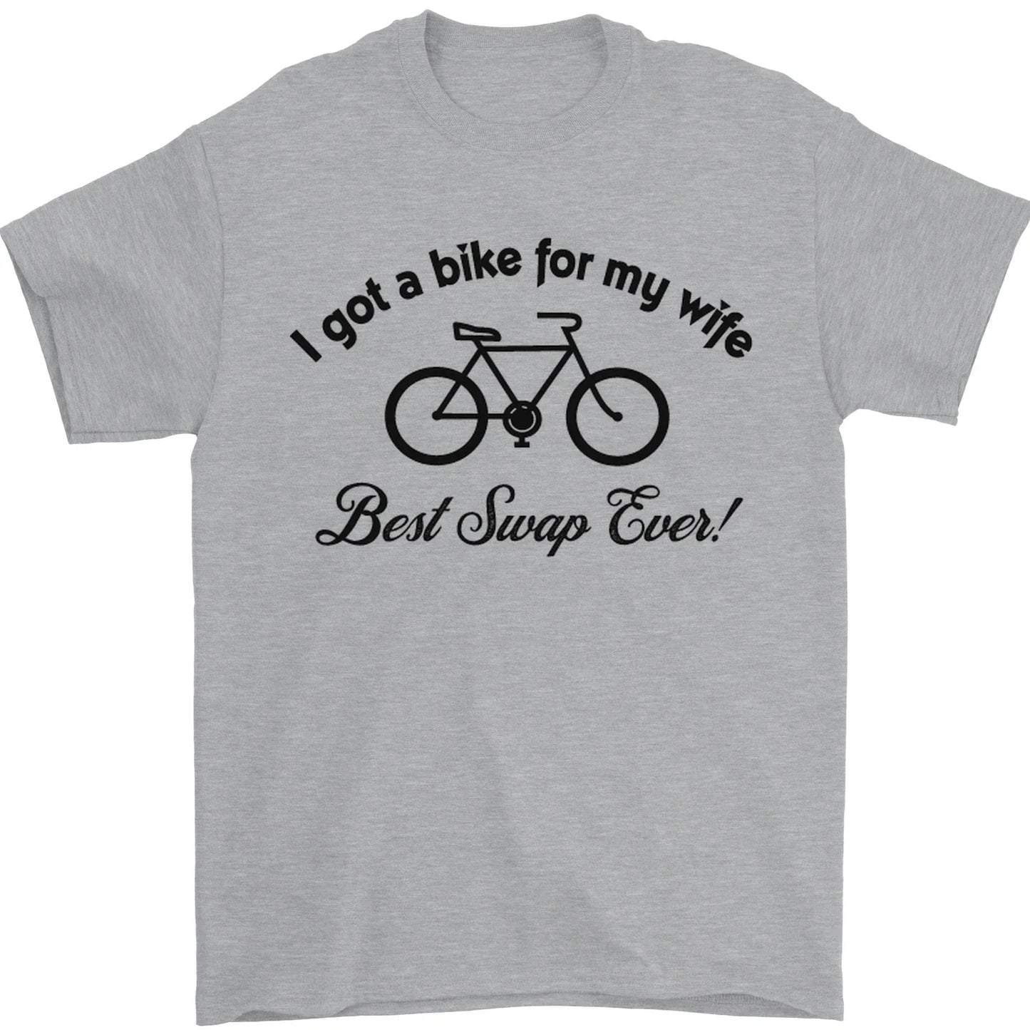 Cycling A Bike for My Wife Cyclist Funny Mens T-Shirt 100% Cotton