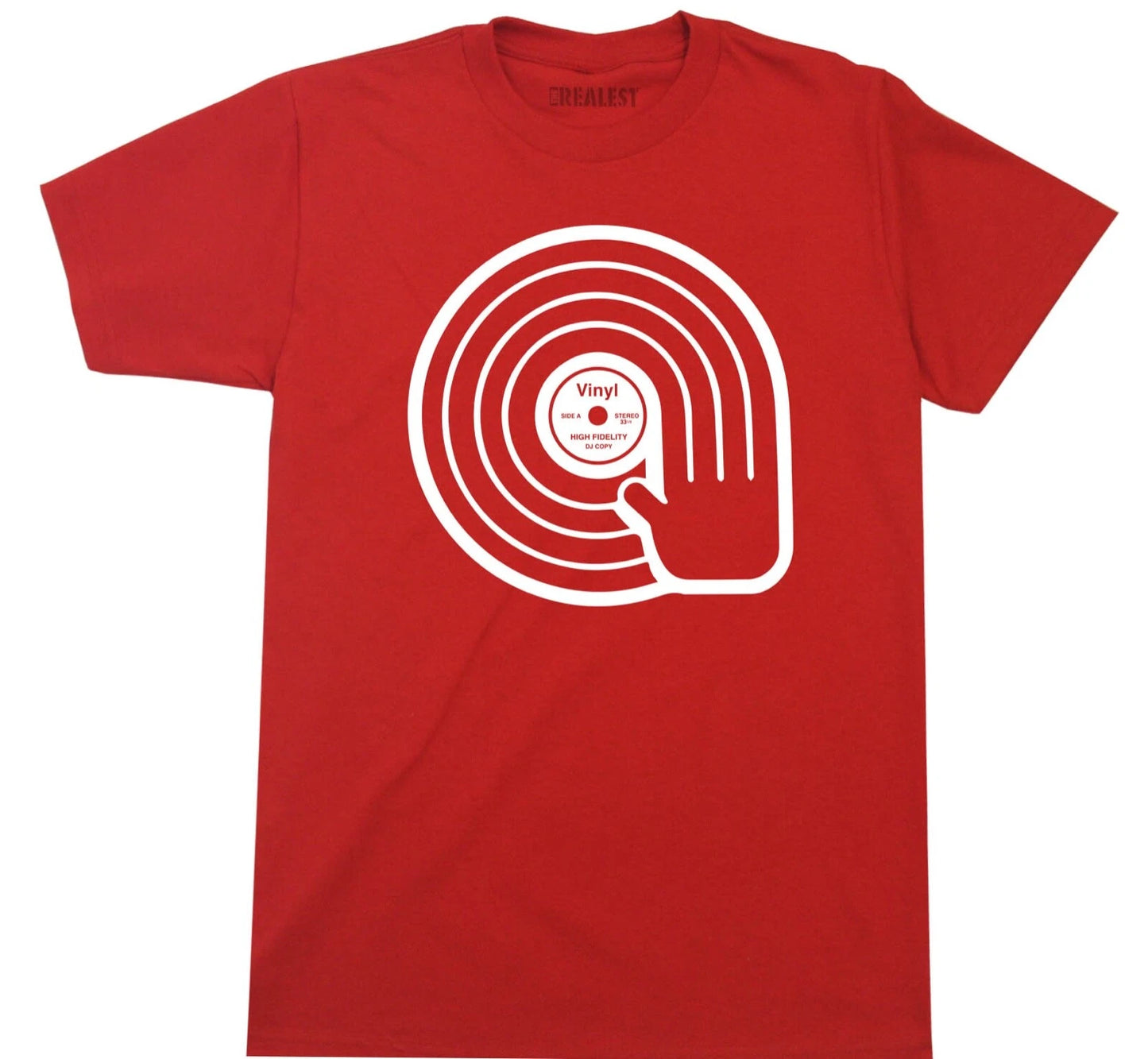 DJ VINYL HAND T SHIRT DJ 1200 TURNTABLE MUSIC TURNTABLE DJ RECORDS