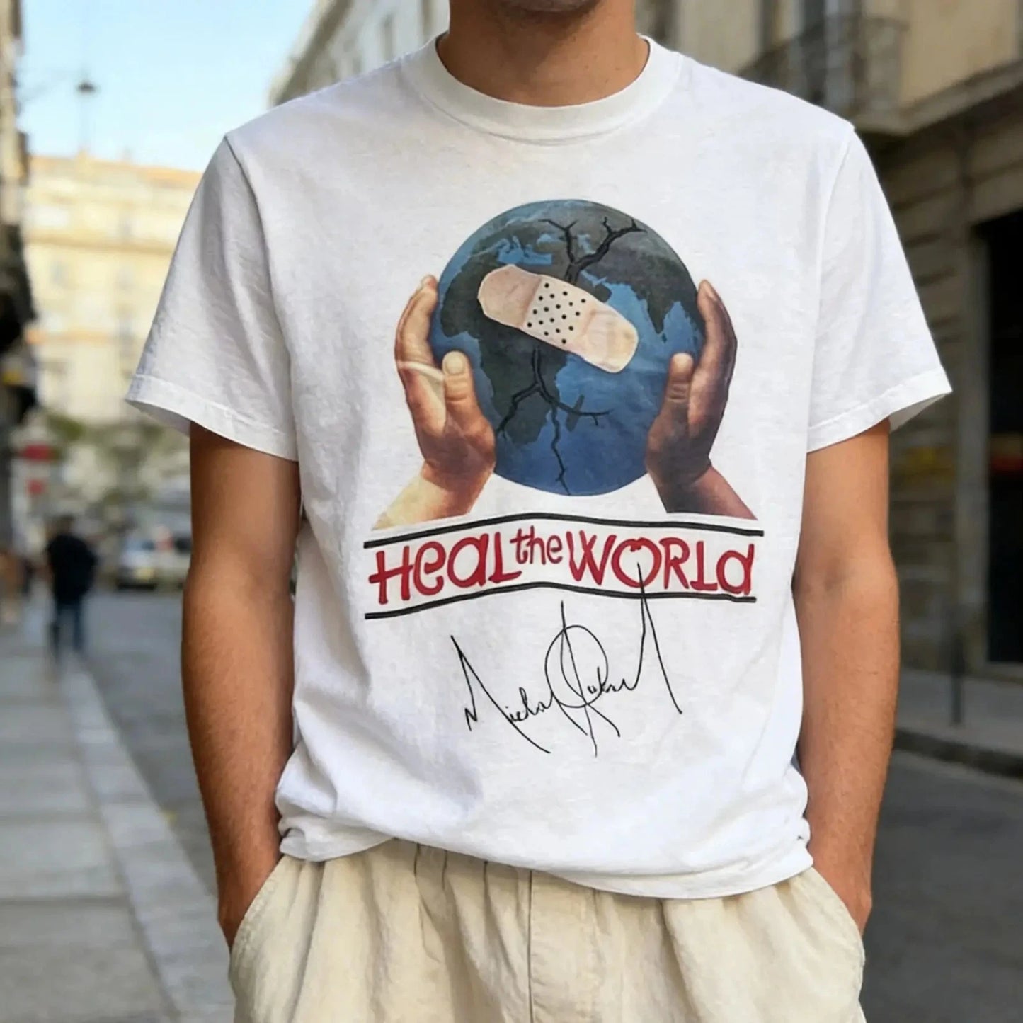 Heal The World Michael Jackson Pure Cotton T-Shirt Unisex MJ King of Pop Top Tee