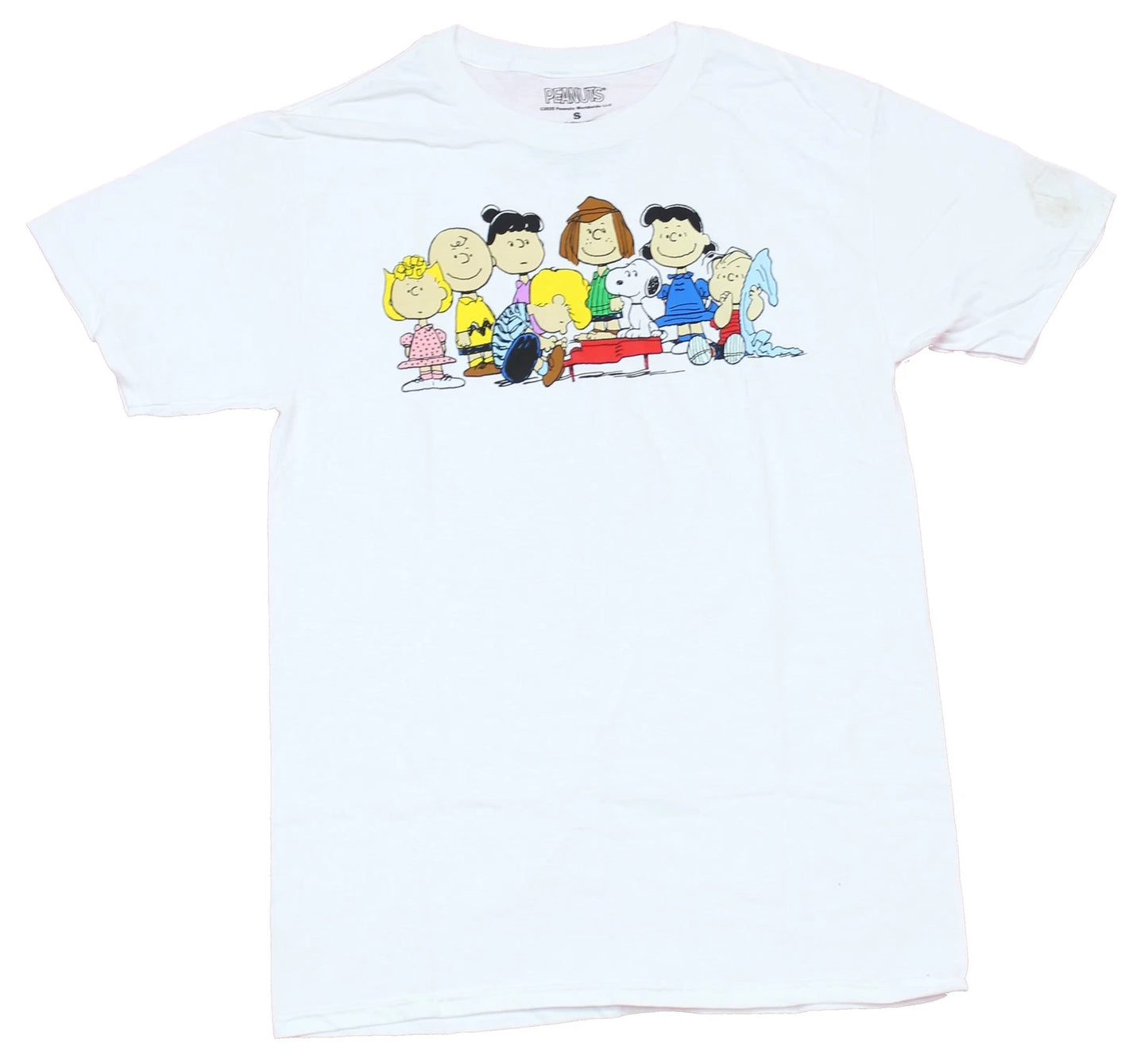 Peanuts Mens T-Shirt - Schroeder Playing For Charlie & The Gang