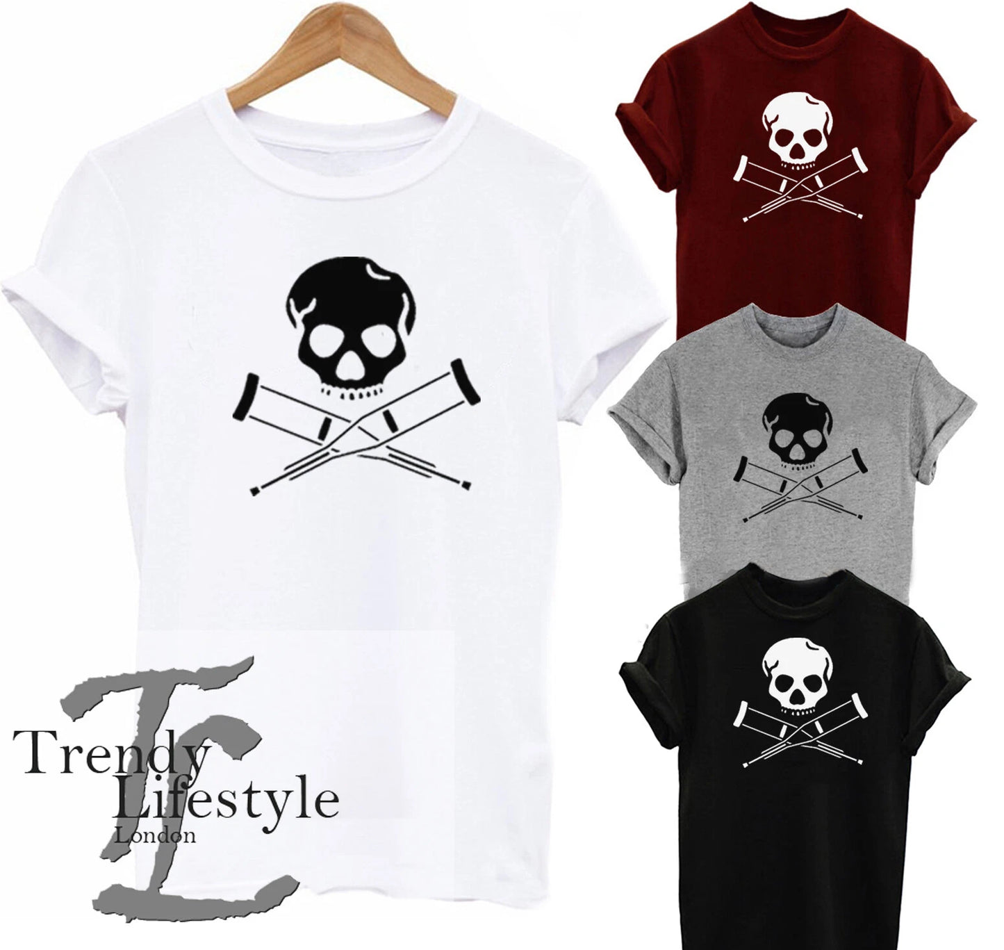 HALLOWEEN JACKASS SKULL GHOST STUNT TRENDY GEEK FUNNY UNISEX COTTON T-SHIRT