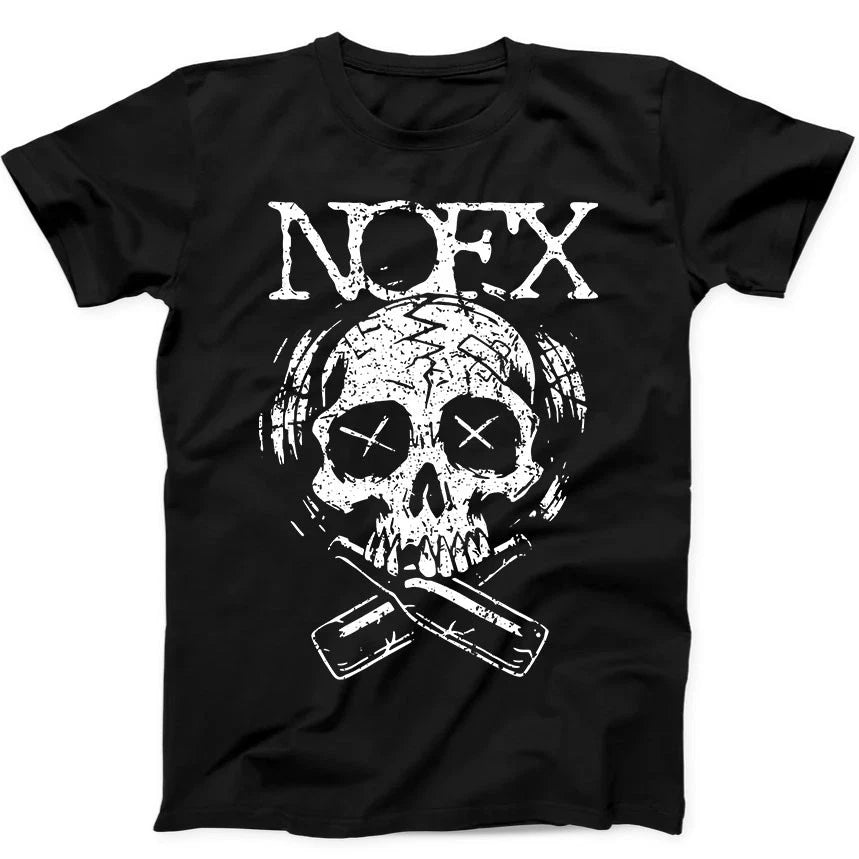 NOFX Skull Beer Band Never Trust A Hippie Music T Shirt 200