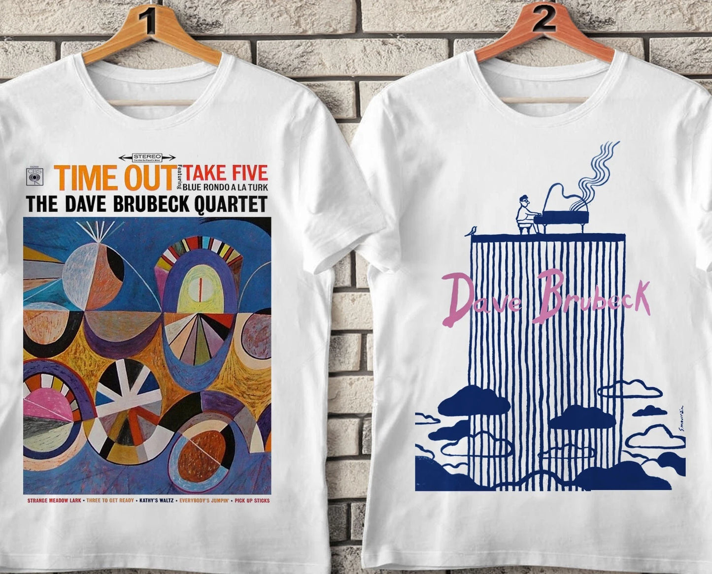 Dave Brubeck - Jazz Tshirt. Time Out. Cool Jazz era | Slim Fit