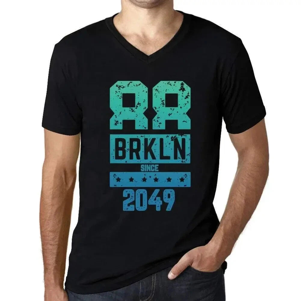 Men's Graphic T-Shirt V Neck Brkln Since 2049 Eco-Friendly Limited Edition