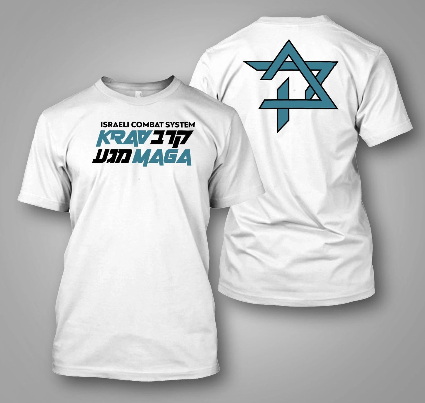 Krav Maga Israeli Combat System Self Defens - Custom front and back t-shirt tee