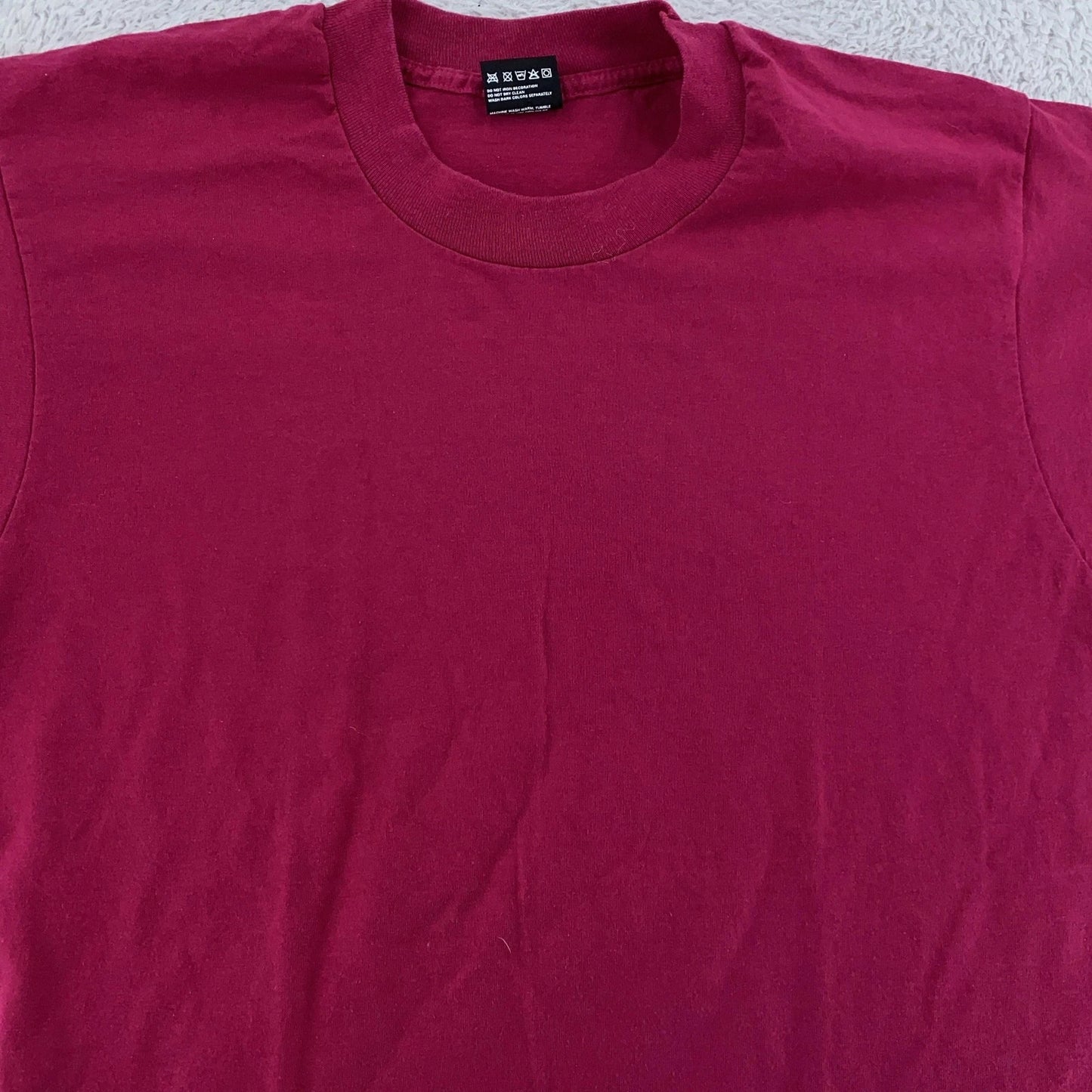 Vintage 90s Blank Dark Pink Fruit Of The Loom Best Shirt Mens Medium USA Tee