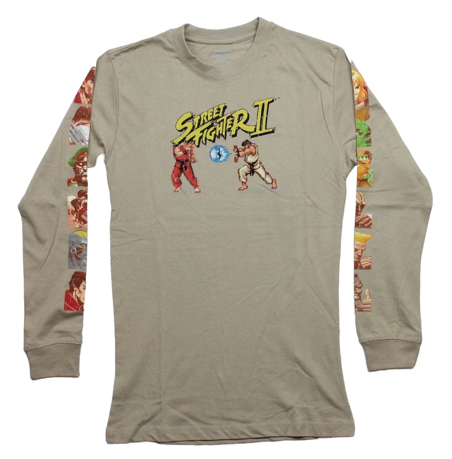 Street Fighter II New Adult T-Shirt Battle Power Move Group Back