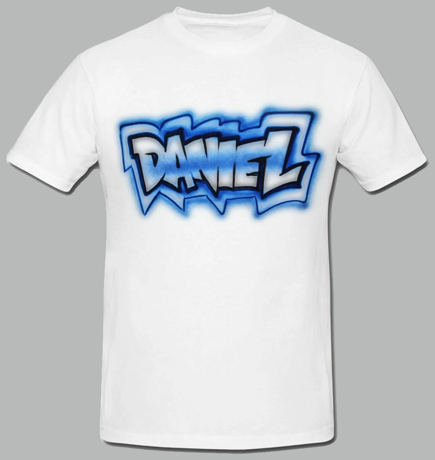 CUSTOM AIRBRUSHED NAME DESIGN WITH OUTLINE BOY FUN BIRTHDAY
