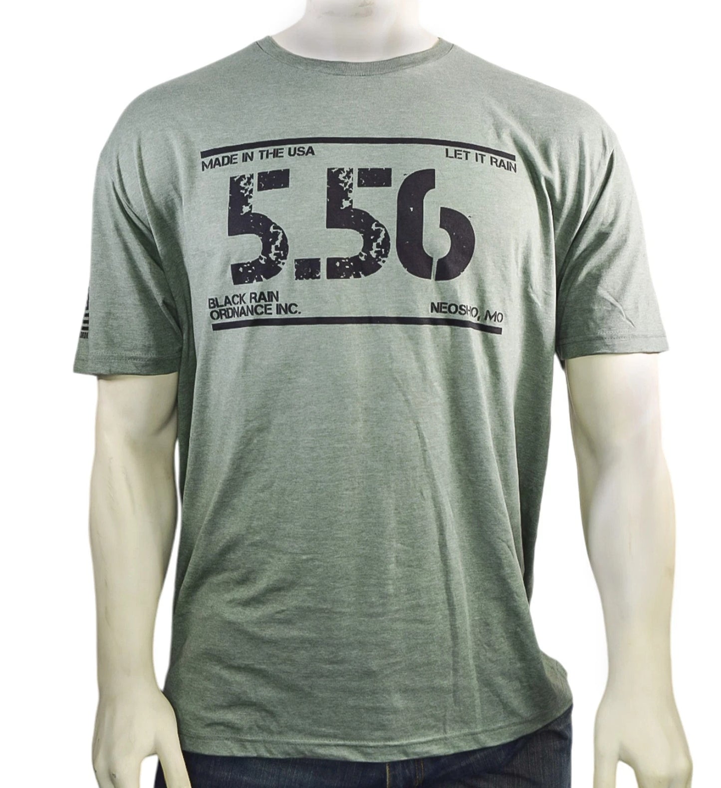 BLACK RAIN ORDNANCE - 5.56 Ammo Logo Premium Unisex T-Shirt Grey (Extra Large)