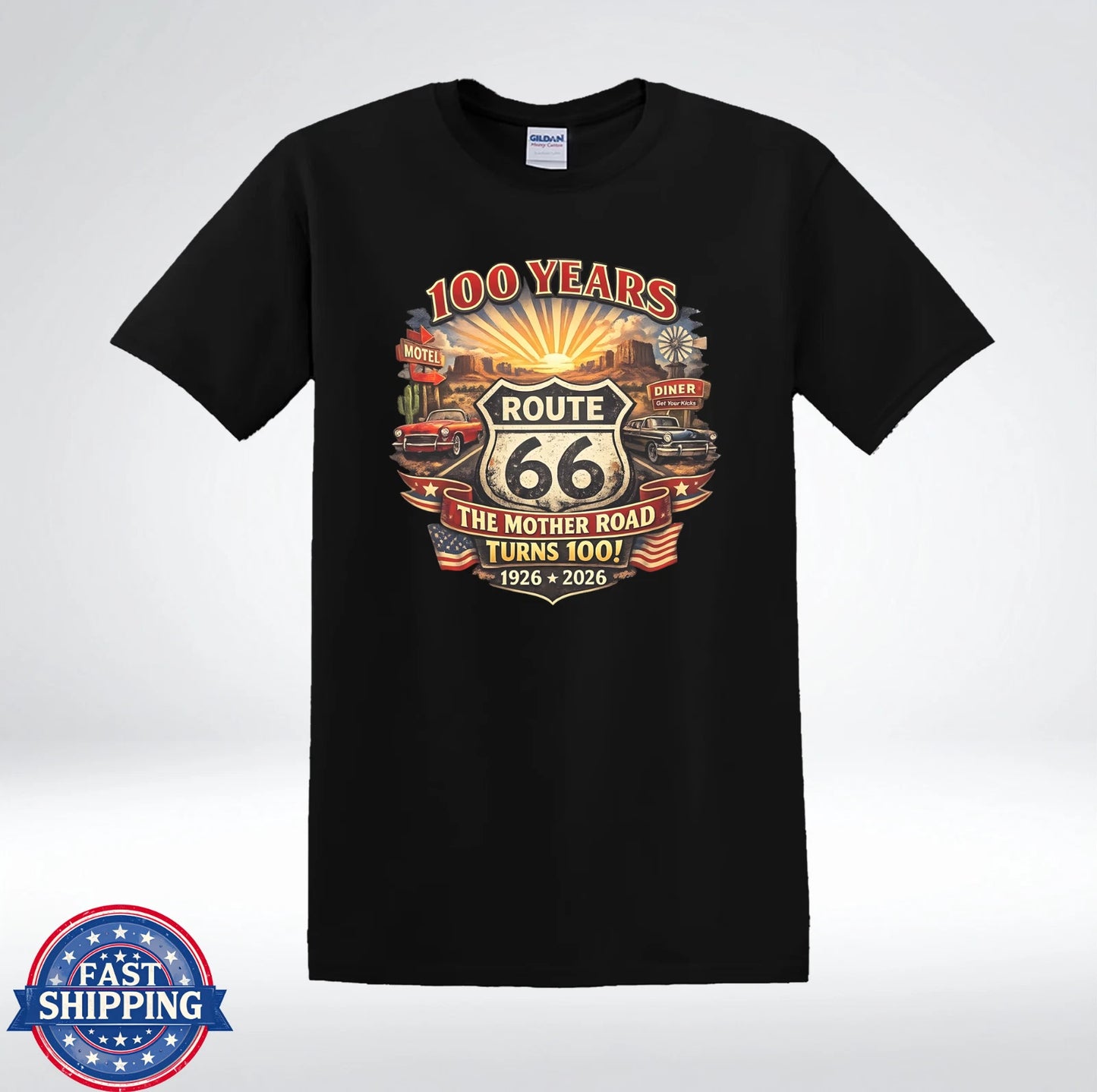 Route 66 100th Anniversary Classic American Highway T-Shirt