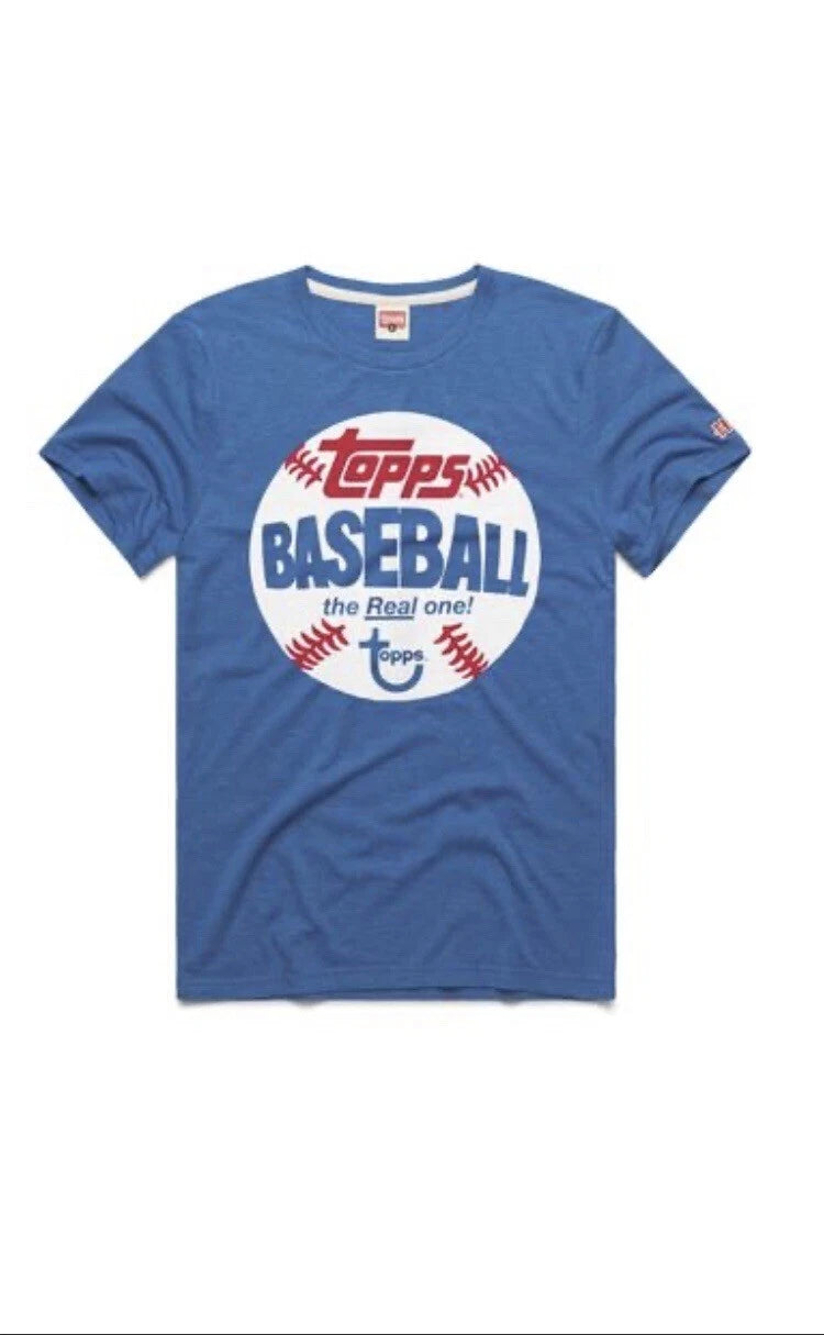 Topps Authentic Retro Blue Baseball Brand New T-shirt *Limited Pre-order