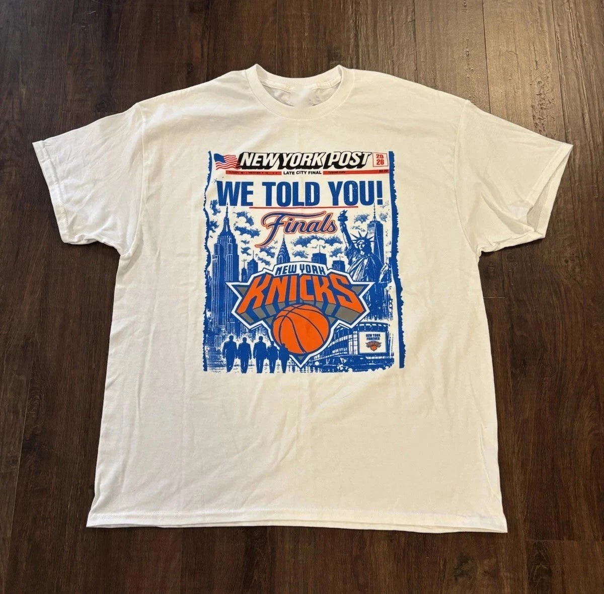 NY Knick 2026 N B A Finals Champions NY Post We Told You T-Shirt S-5XL Reprint