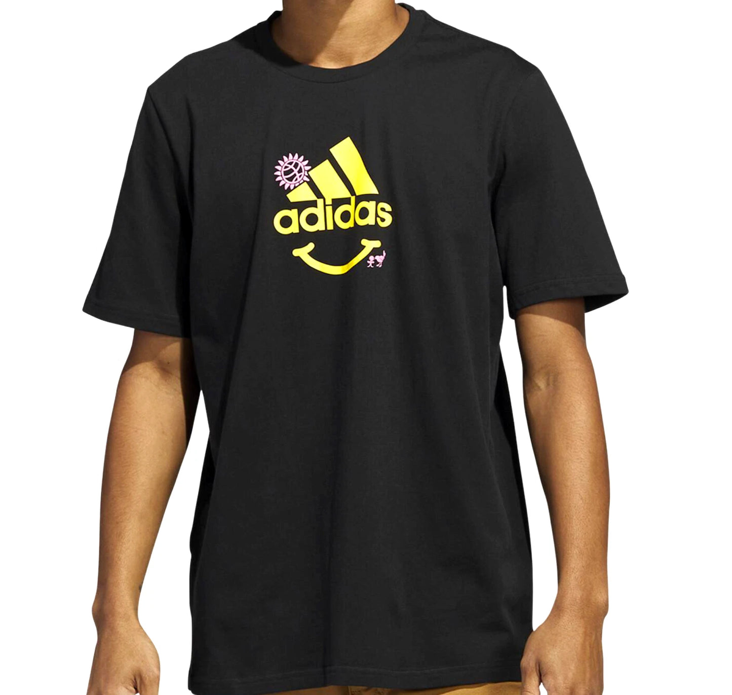 NEW MENS ADIDAS ORIGINALS SMILEY SPORTS TEE SHIRT ~ SIZE LARGE #IC1674