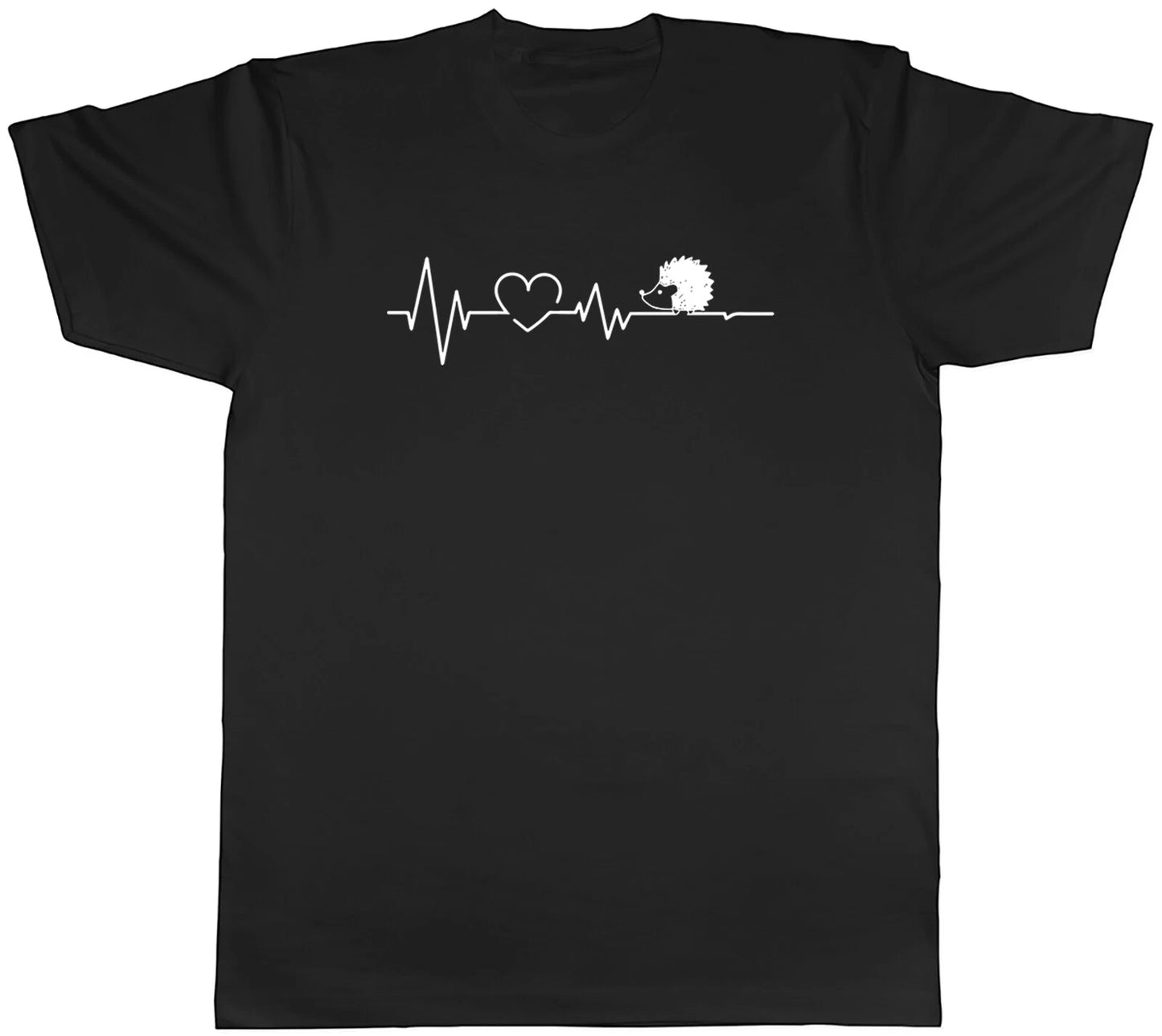 Hedgehog Heartbeat Mens T-Shirt Wildlife Forest Animal Tee Gift