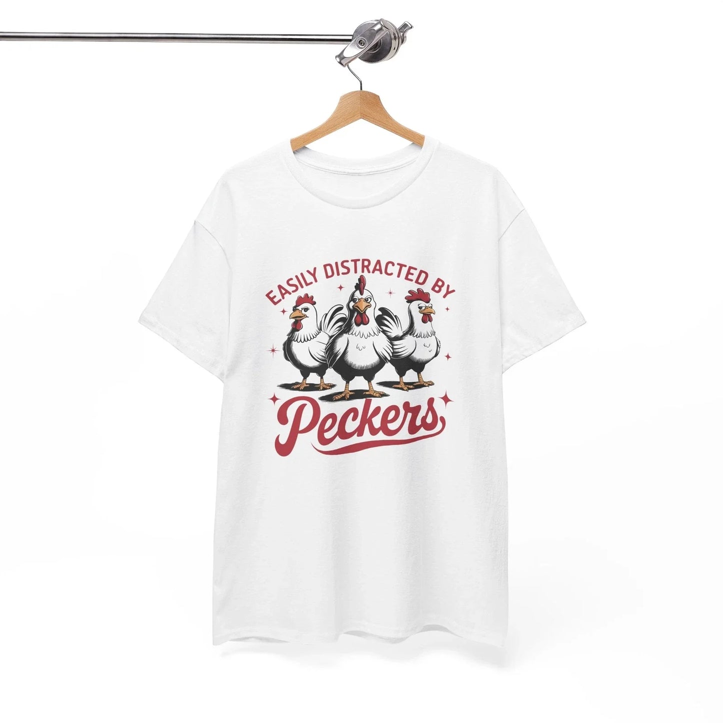 Easily Distracted By Peckers Funny T-Shirt - The Perfect Present for Joke Lovers