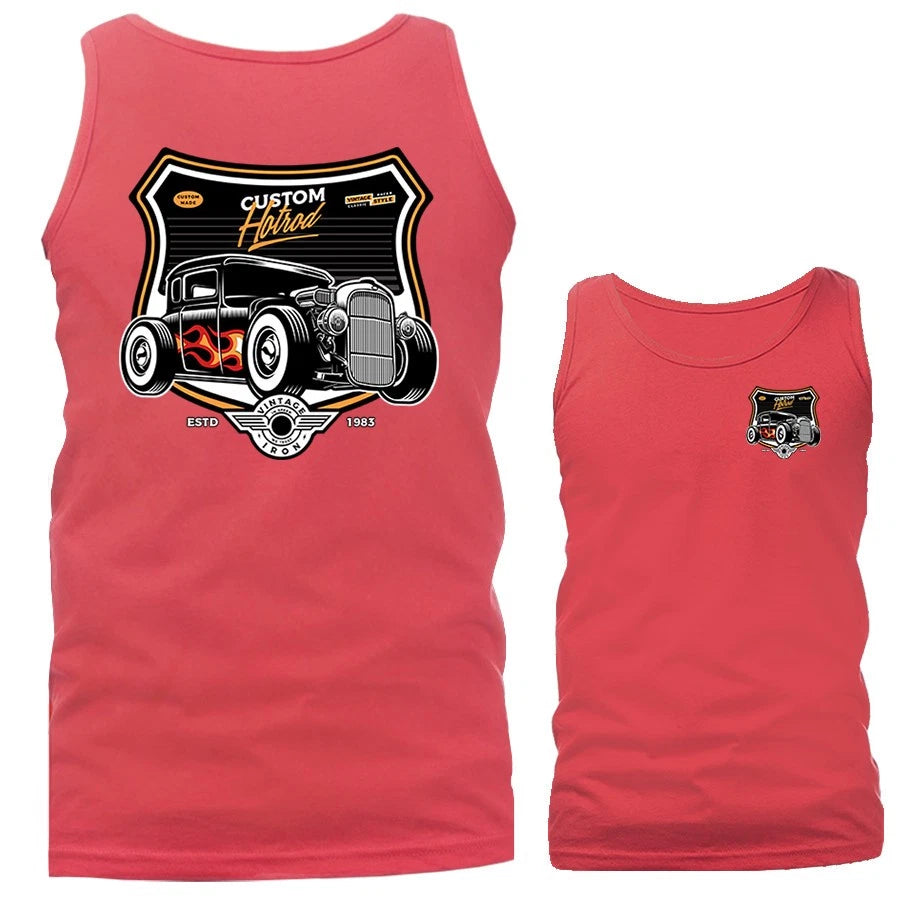 Hot Rod Vintage Custom Classic Muscle Car Graphic Tank Top