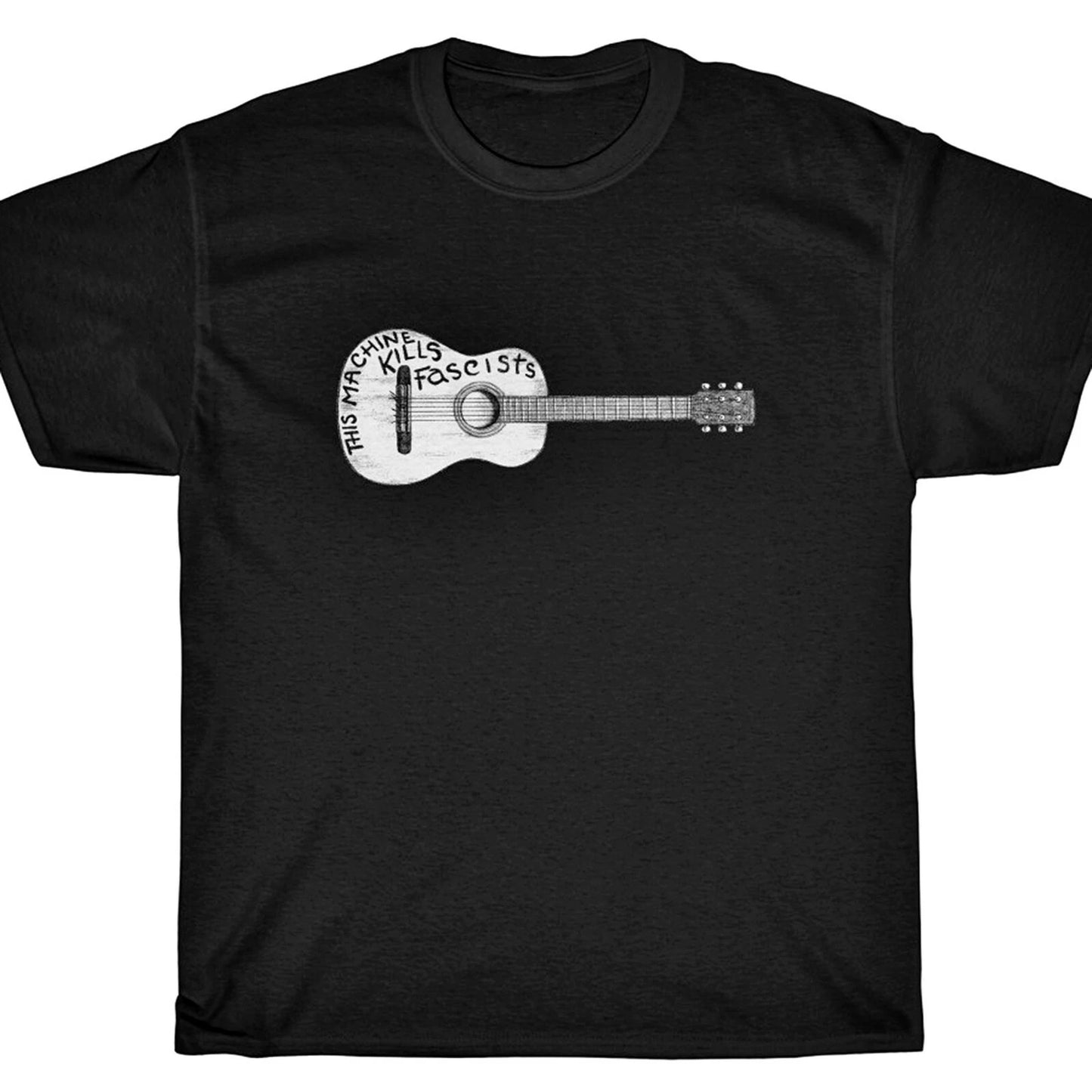 THIS MACHINE KILLS FASCISTS T-Shirt - woody FOLK guthrie - Sizes SMALL - 5X