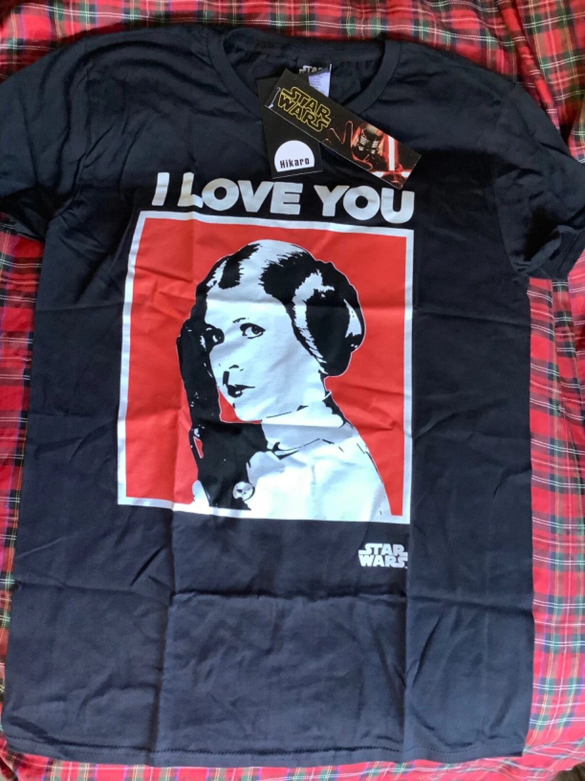 * Star Wars Princess Leia Carrie Fisher I Love You T-shirt Plus Size Official *