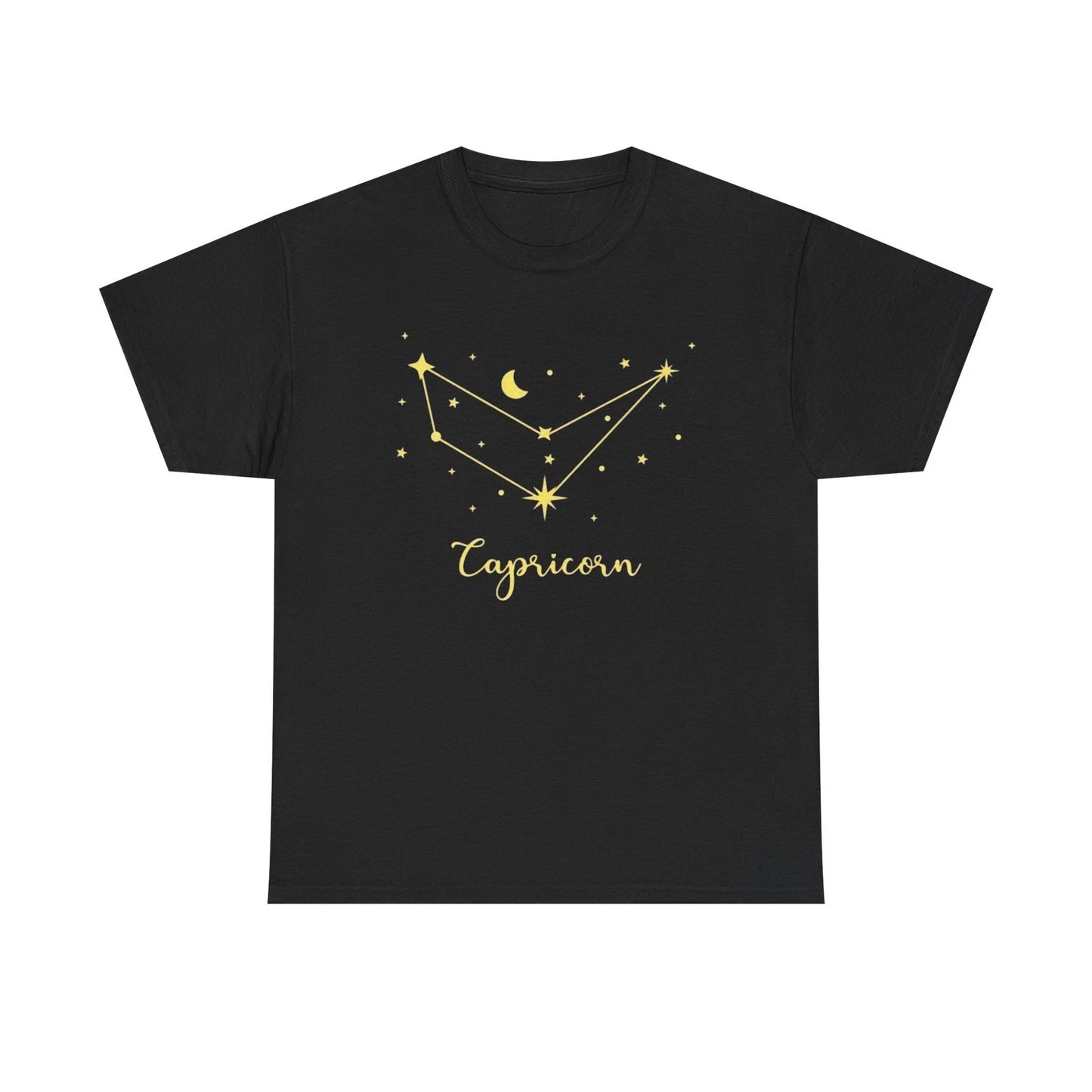 Capricorn Zodiac Constellation Unisex Heavy Cotton Tee