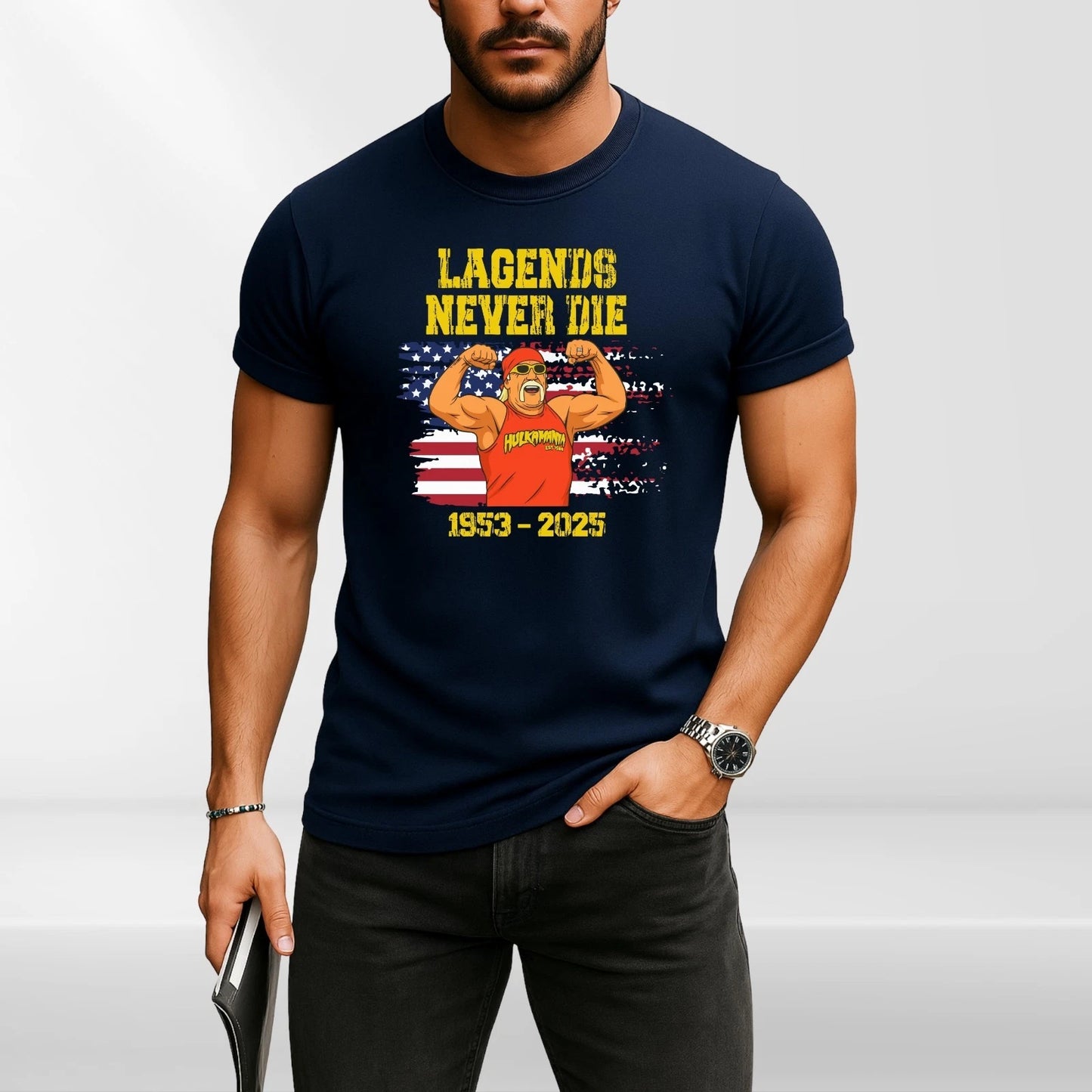 Hulk Hogan tshir,tVintage wrestler T-Shirt,Wrestler Graphic t shirt,1953-2025 te