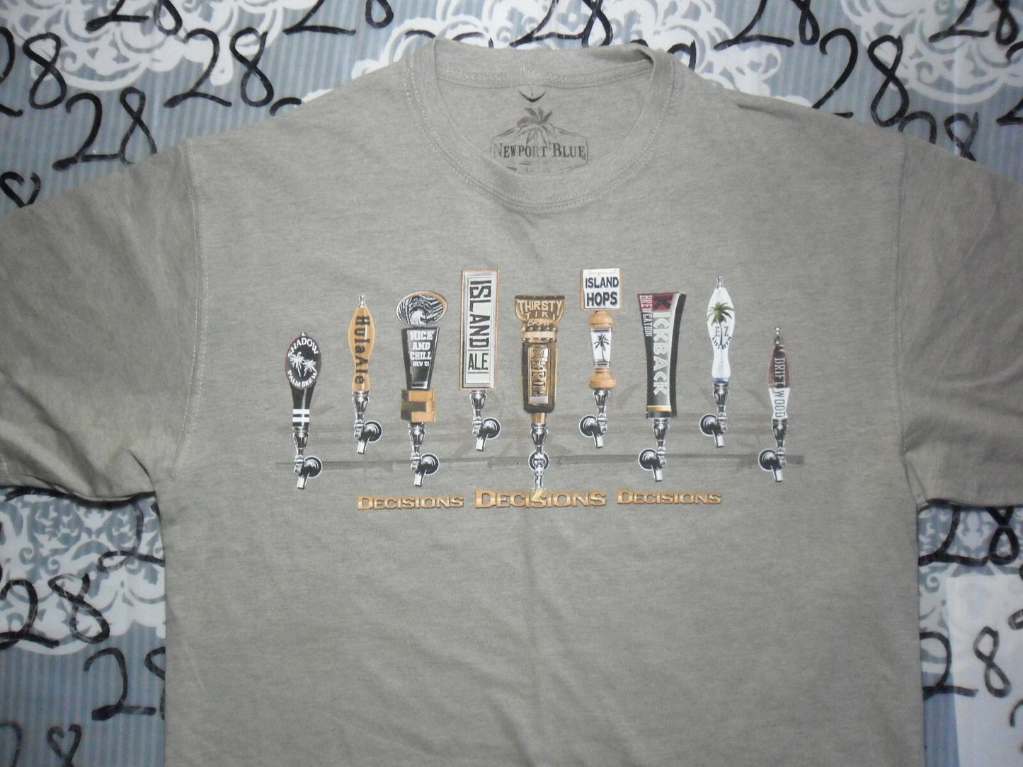 Large NWOT Decisions Decisions Decisions Hawaiian Beer T Shirt