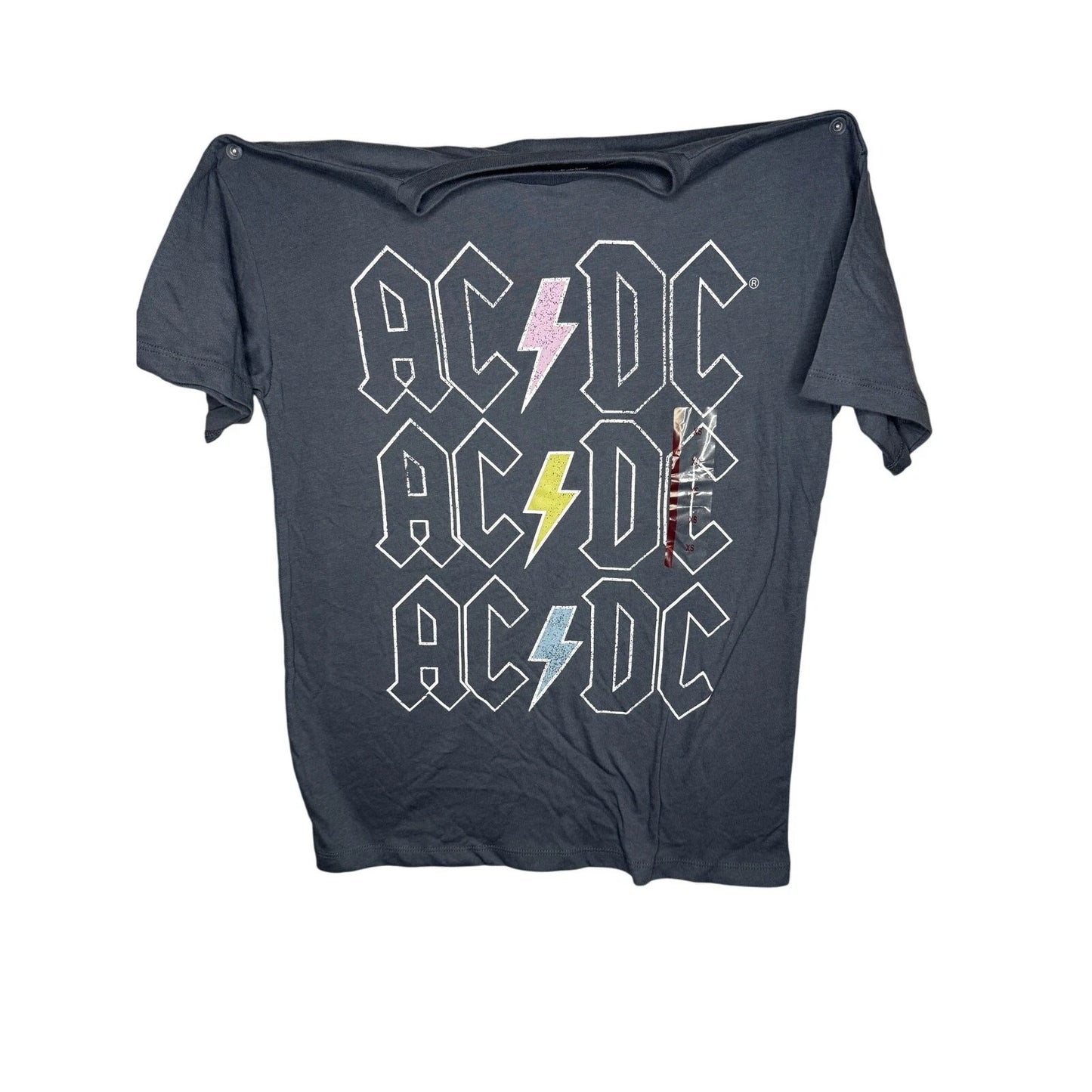AC/DC Graphic Print T-shirt Short Sleeve Tee Size Small Black