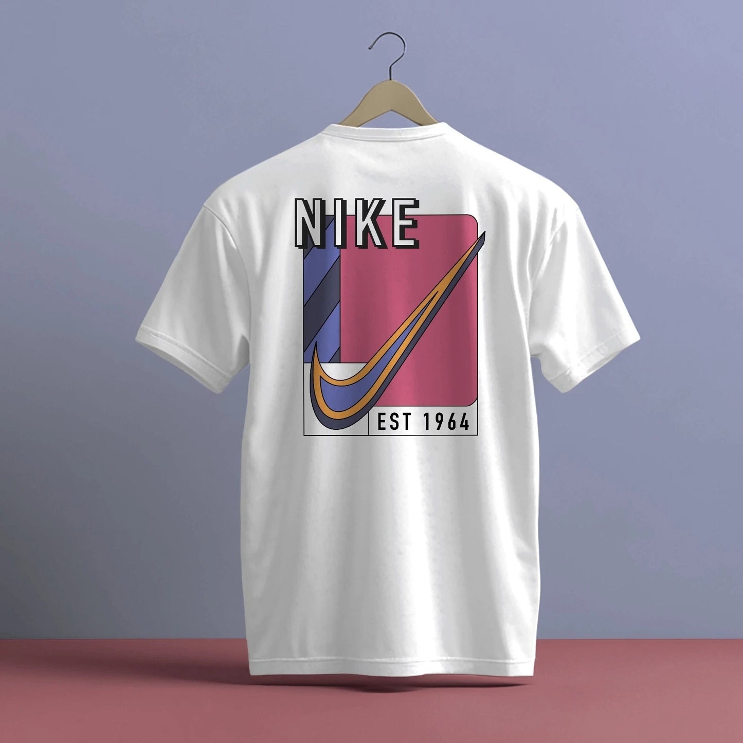 NIKE COLOURFUL BACK PRINT DESIGN HIGH QUALITY HEAVY COTTON T-SHIRT (UNISEX)