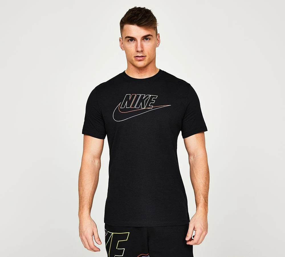 Nike T-shirts HBR Crew Neck Men's cotton Casual Gym Sports Top black Half Sleeve