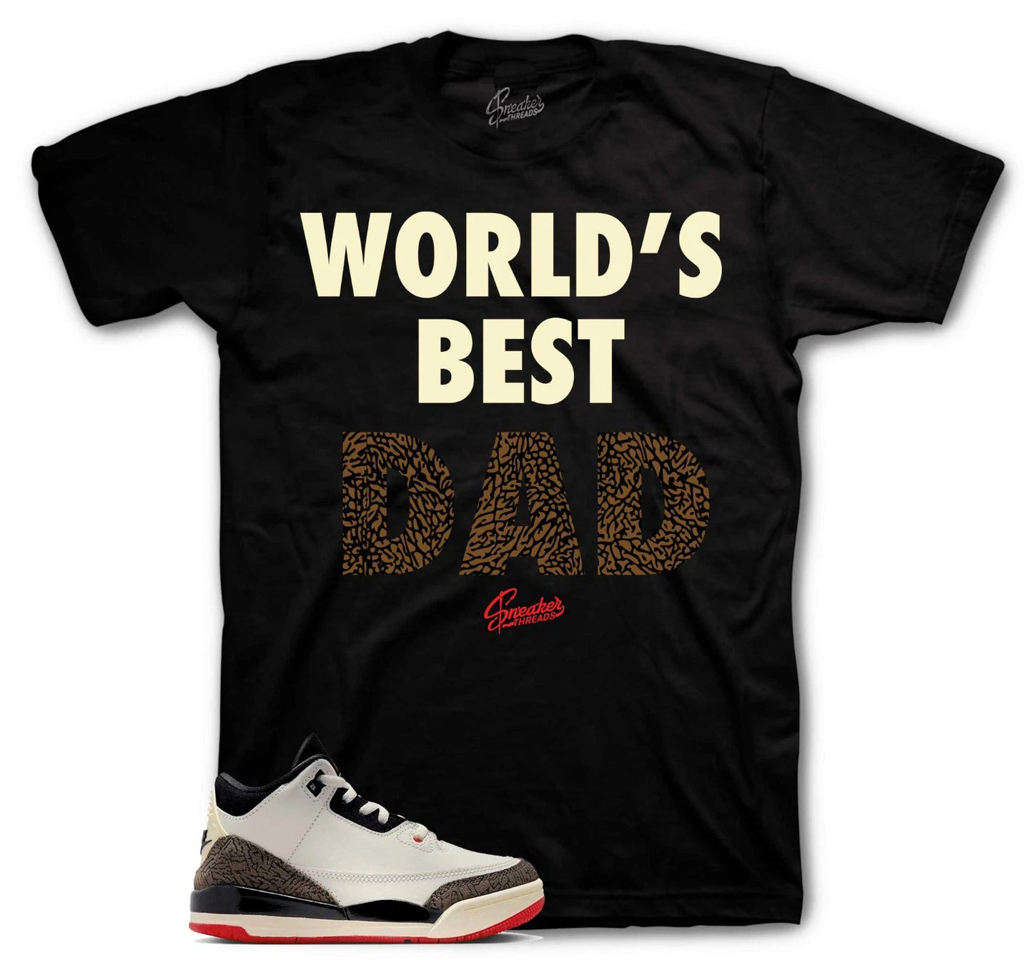 Shirt To Match Jordan 3 World's Best Dad Retro 3s Shoes - Dad Sneaker Tee
