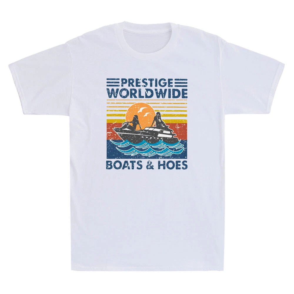 Prestige Worldwide Boats and Hoes Comedy Retro Men's Short Sleeve T-Shirt
