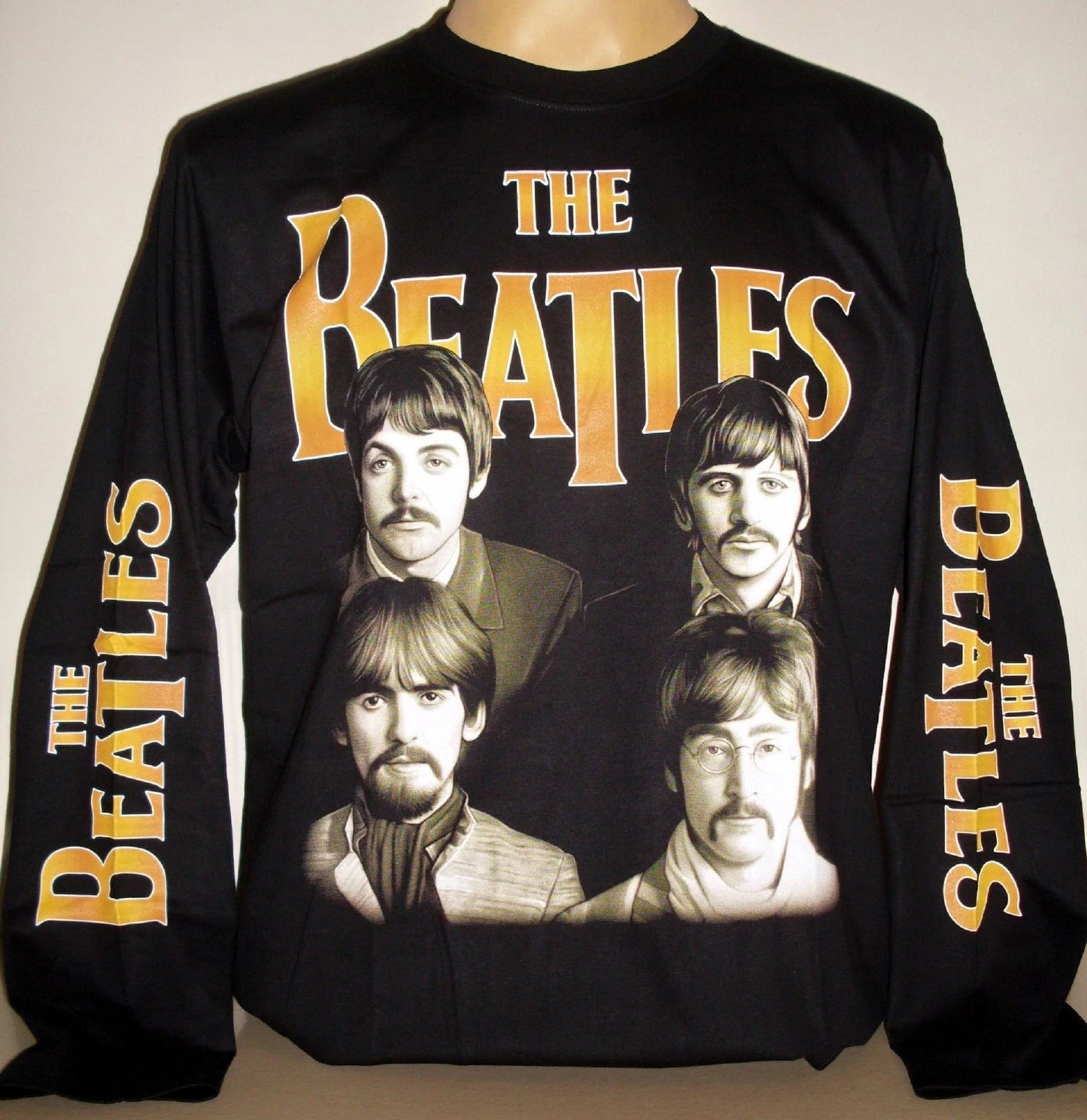 The Beatles 1968 Band Retro Long Sleeve T-Shirt Size 2XL & 3XL XXL XXXL New!