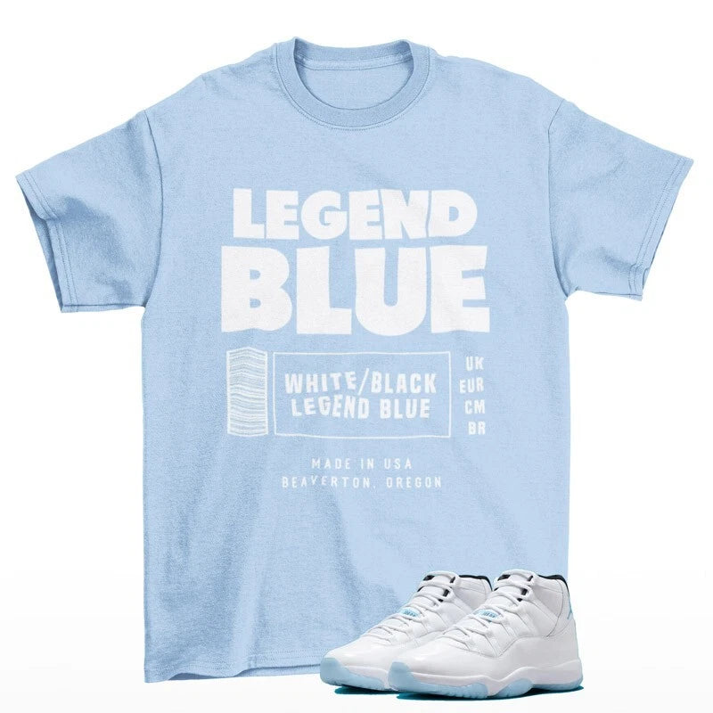 Box Label Legend Blue Shirt to Match Jordan 11 Retro Legend Blue CT8012-104