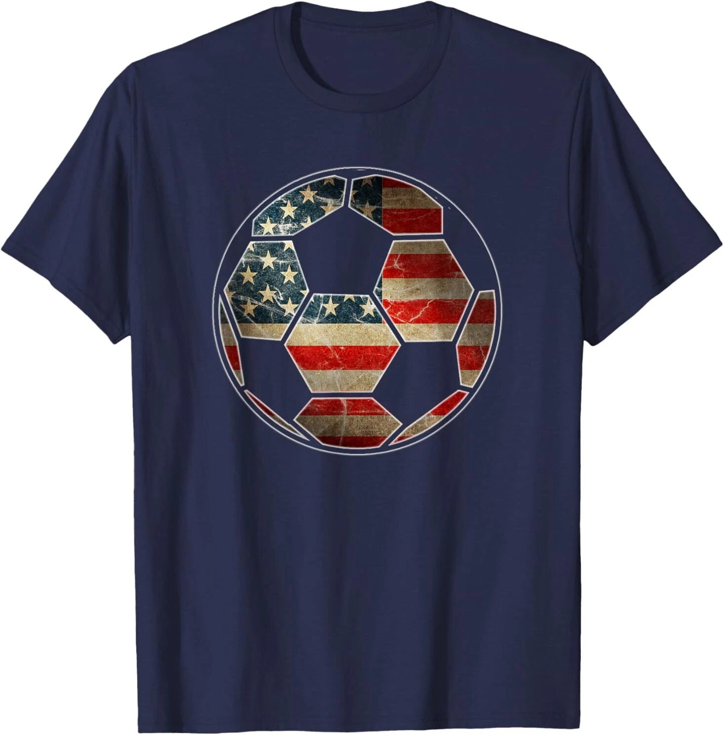 American Flag on Soccer Ball - Soccer Ball Flag T-Shirt