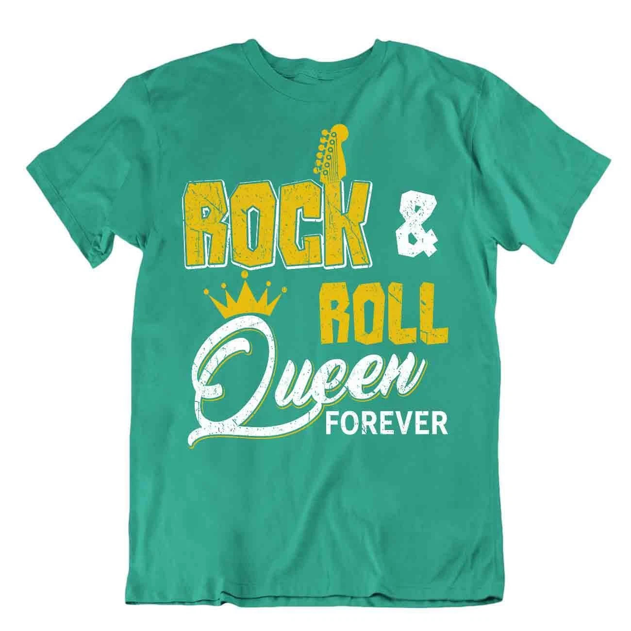Rock And Roll Queen Forever Tshirt Funny T-Shirt Vintage Tee Birthday Gift