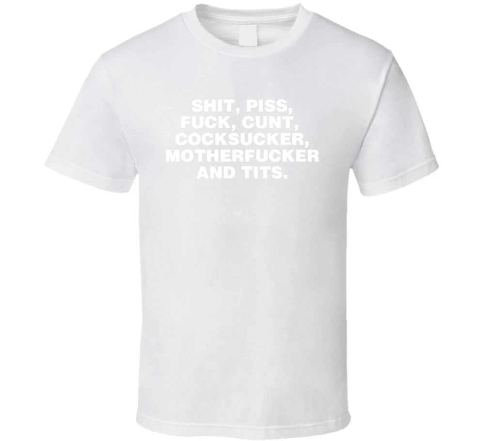 Seven Dirty Words George Carlin Funny T Shirt