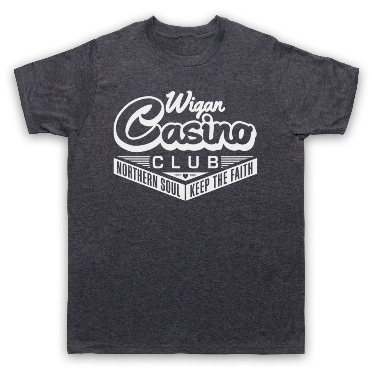 WIGAN CASINO NORTHERN SOUL MUSIC 70'S DANCING VENUE MENS & WOMENS T-SHIRT