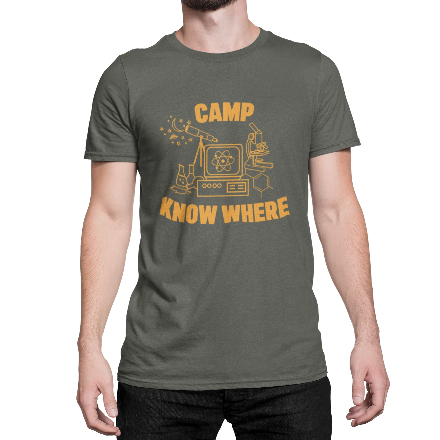 Camp Know Where TV Inspired Mens Ladies Unisex Retro T-Shirt Dustin Nerd