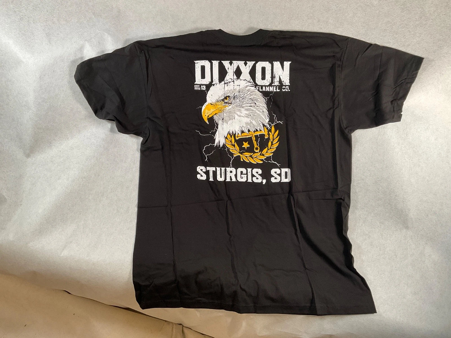 Dixxon Men’s Black s/s Tee Let Freedom Caw 2XL 16-F