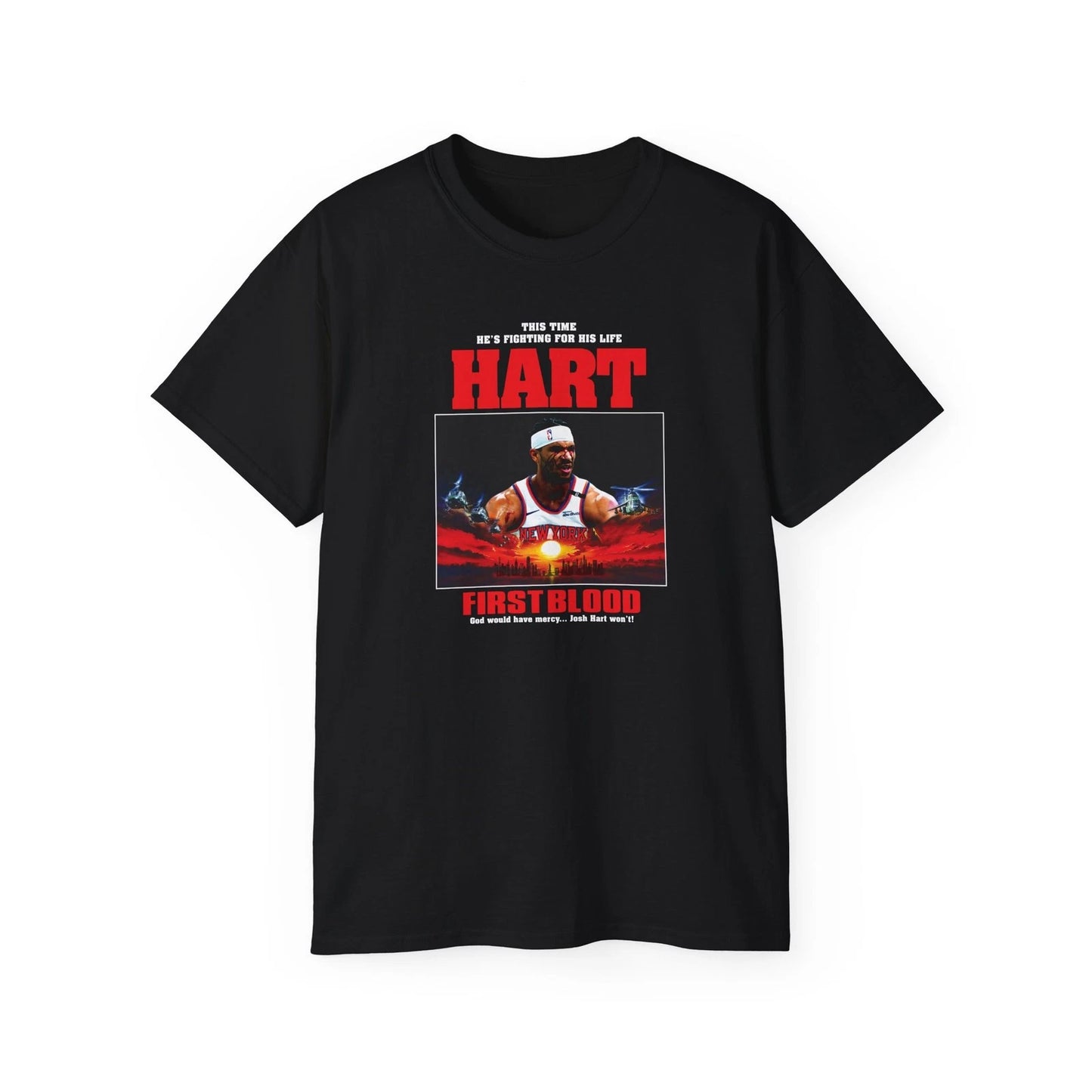 New York Knicks Tee Josh Hart Rambo First Blood Vintage 90s Basketball Shirt