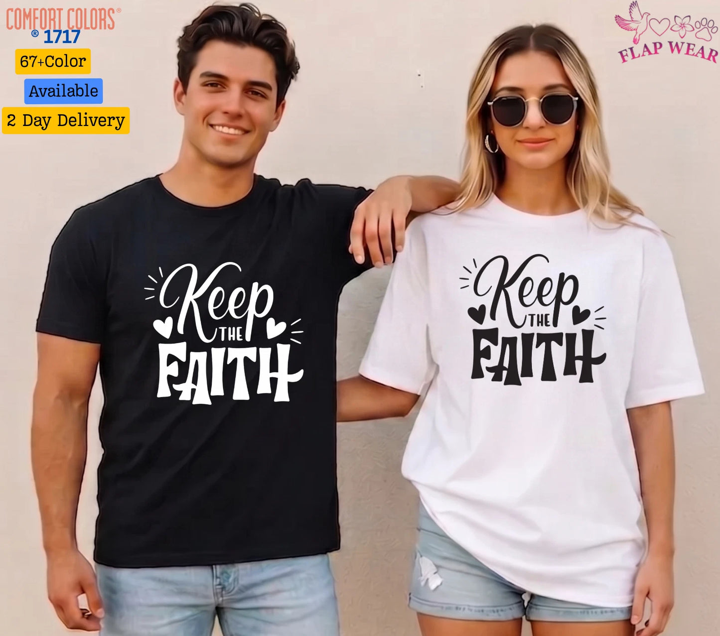 Unisex Keep The Faith T-Shirt, Men T shirt,Women T shirt Gift ReligionTop