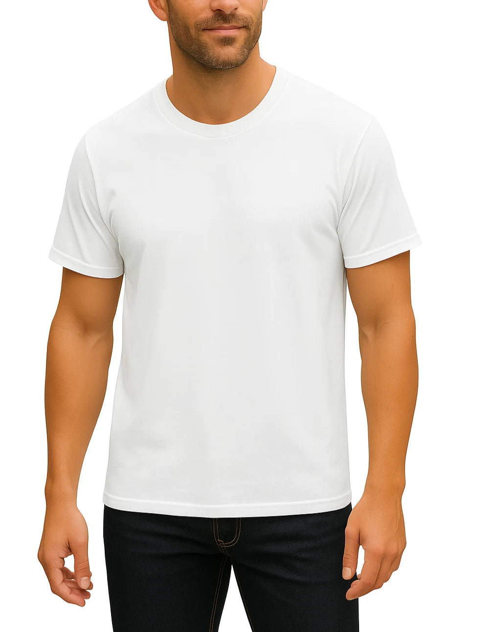 Men's White crew neck t-Shirts| white |multipack | Soft Cotton | small