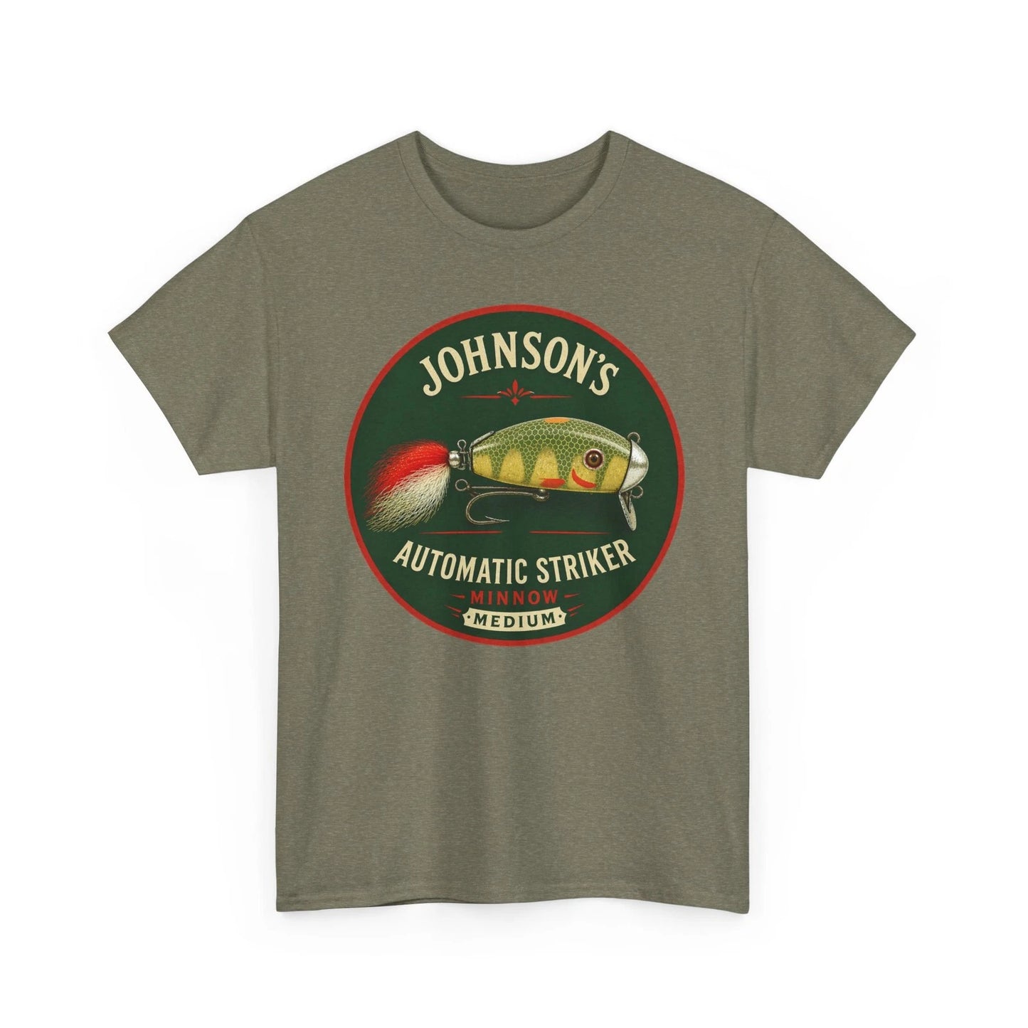 Johnson's Automatic Striker Minnow Vintage Fishing Lure Retro Fisherman T-Shirt