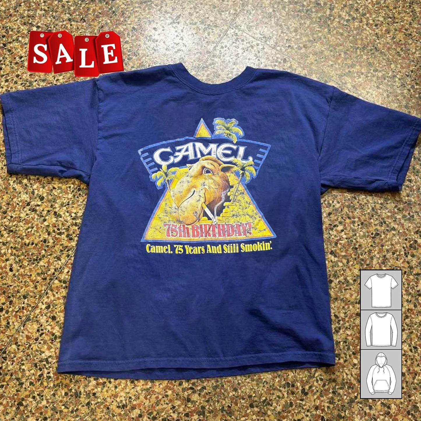 New 1988 Camel Cigarettes 75th Anniversary Unisex All Size T-Shirt MD270