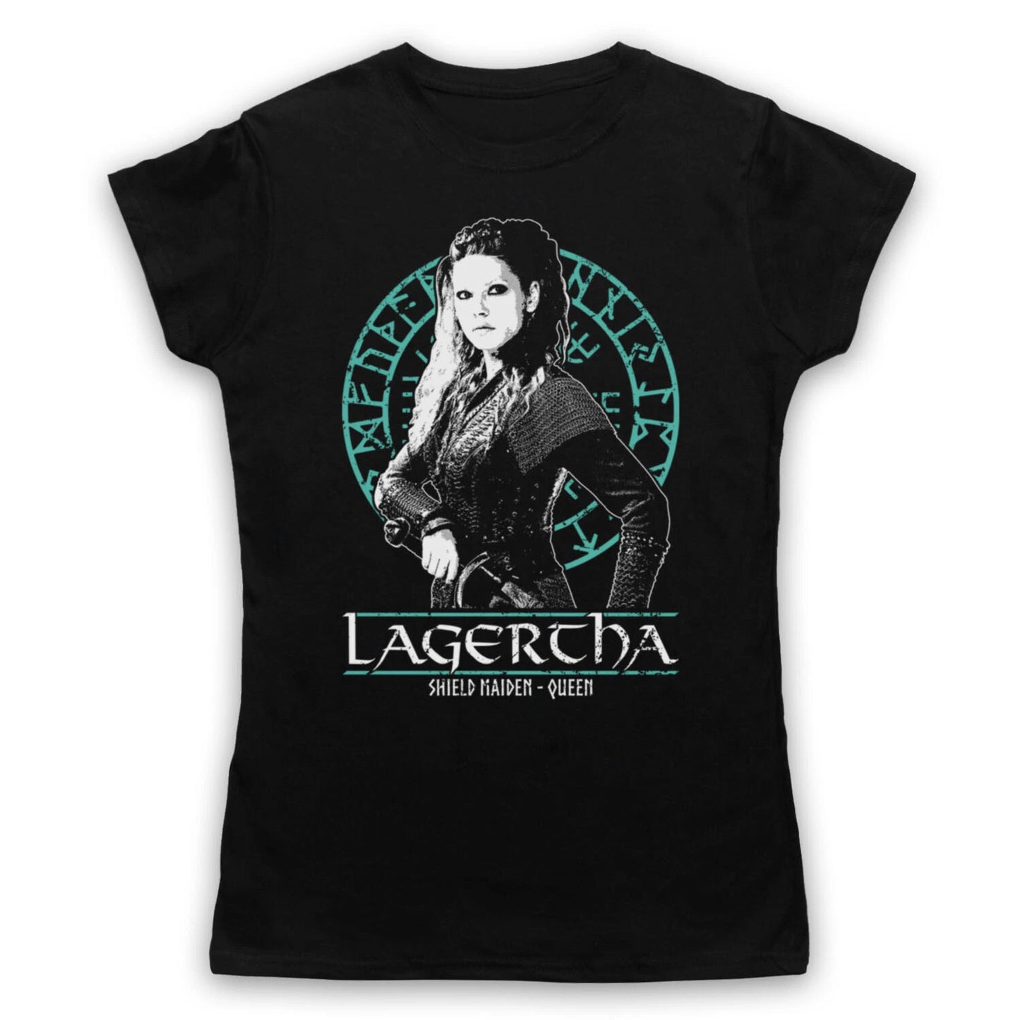 VIKINGS LAGERTHA SHIELD MAIDEN QUEEN NORSE SAGA TV MENS & WOMENS T-SHIRT