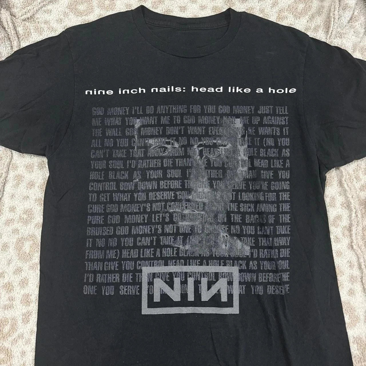 NIN Nine inch nails head like a hole rock music concert short sleeve shirt S-5XL