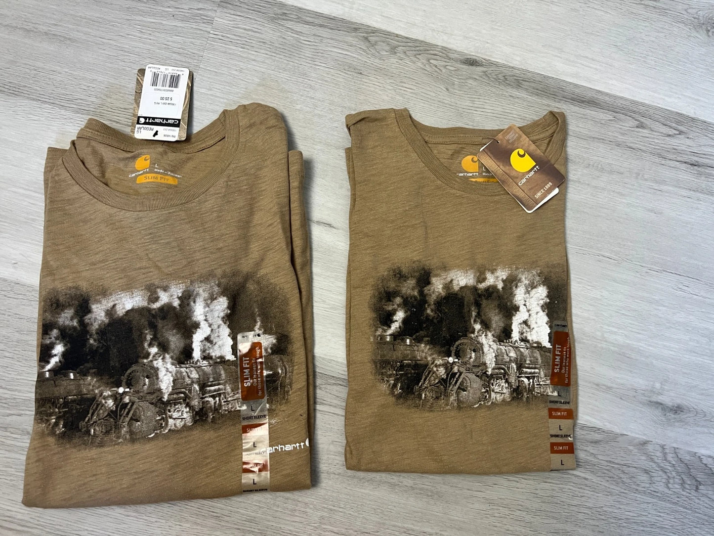 Lot of 2 Men’s Carhartt T Shirts Slim Fit Large