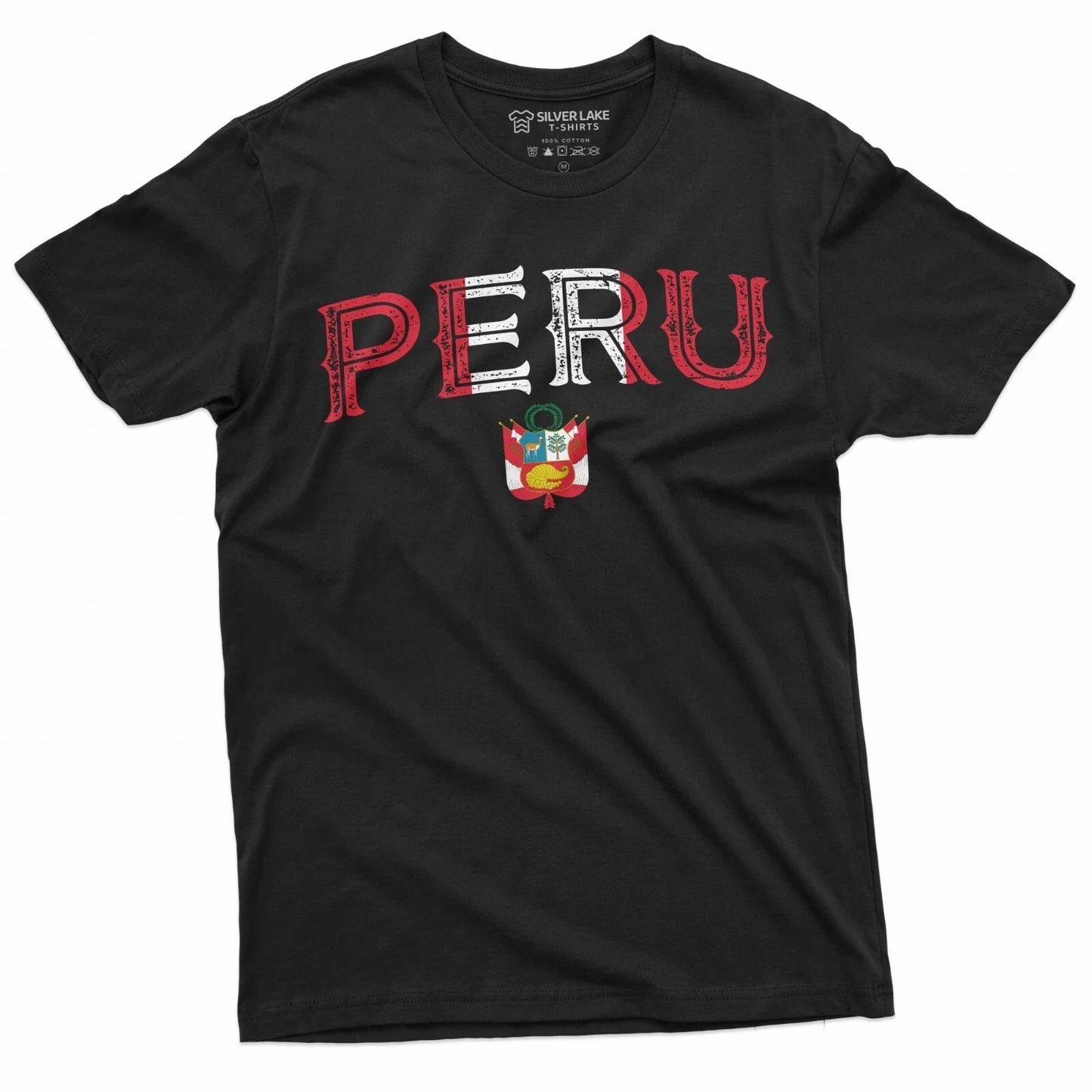 Peru T-shirt República del Perú Tee Shirt Peruvian Flag Coat of Arms Shirt