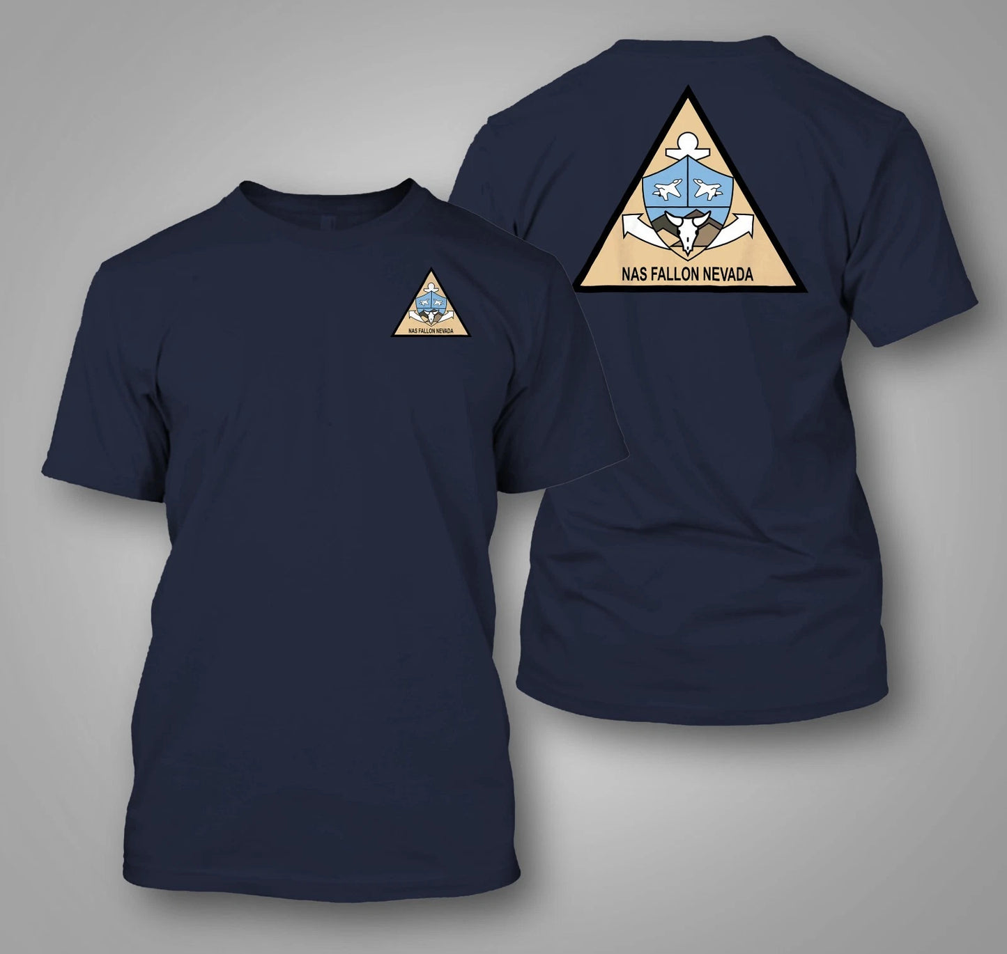 Naval Air Station Fallon (NAS Fallon) U.S. Navy - Custom front and back tee