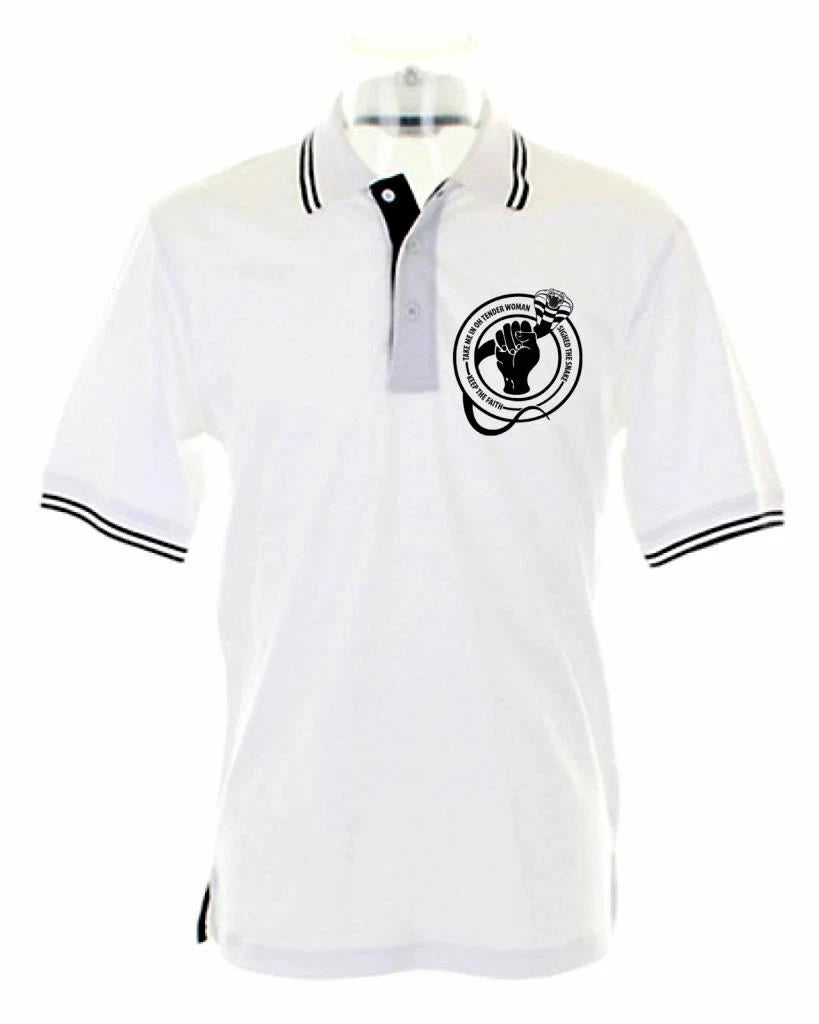 THE SNAKE NORTHERN SOUL KEEP THE FAITH MEN'S CONTRAST POLO T-SHIRT - Al Wilson