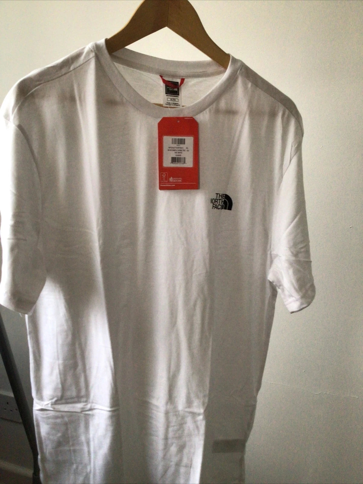 MENS WHITE XL SIMPLE DOME TEE SHIRT £20 NORTH FACE